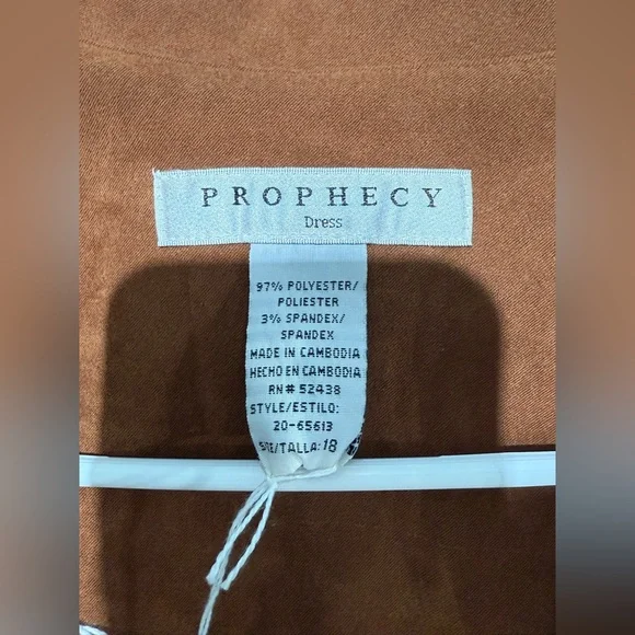 NWOT Prophecy Dress Woman Rust Orange 2-Button Blazer Suit Jacket Size 18 - Picture 9 of 9